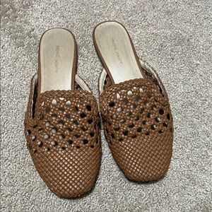 Pure Navy woven slides